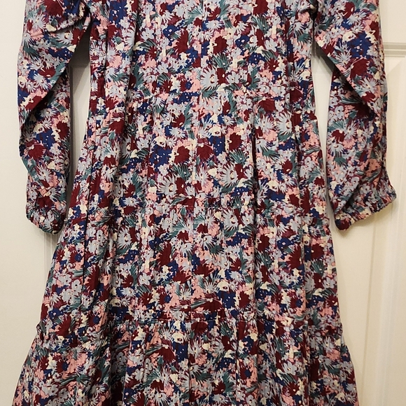 Madewell Women's Blue and Purple Dress - Picture 8 of 9